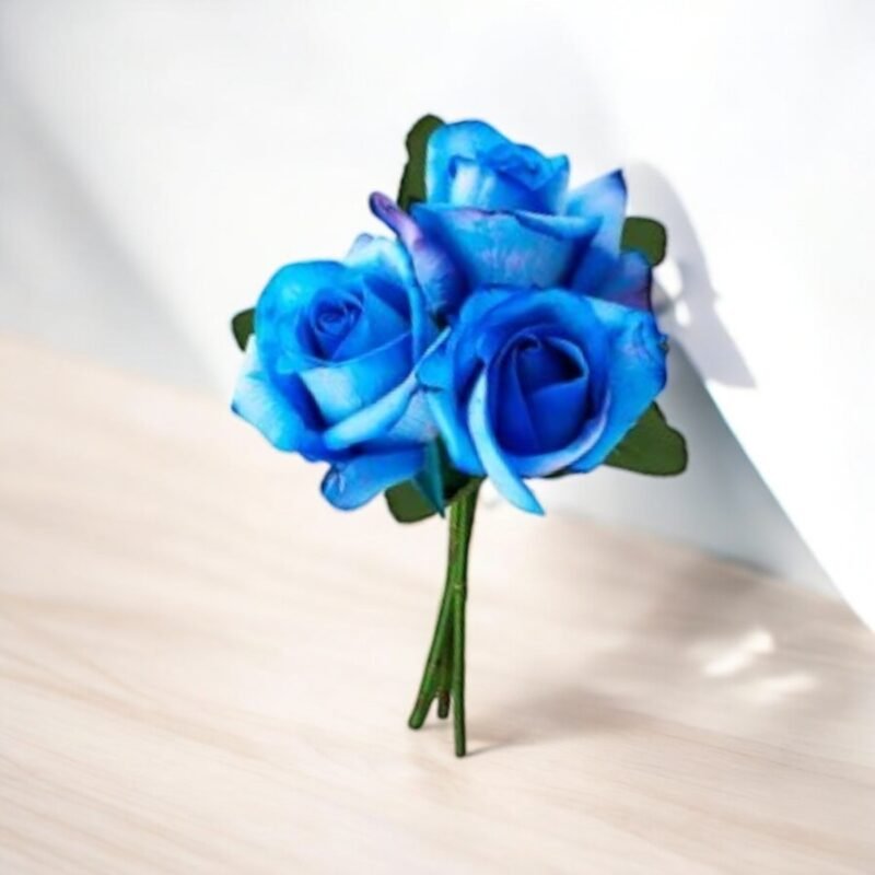 Buquê 3 Rosas Azuis